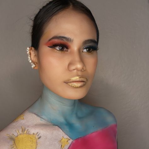 Cultural Makeup, Philippines Flag, Body Painting, Makeup Inspiration, Philippines, Makeup Looks, Make Up, Flag, Paint