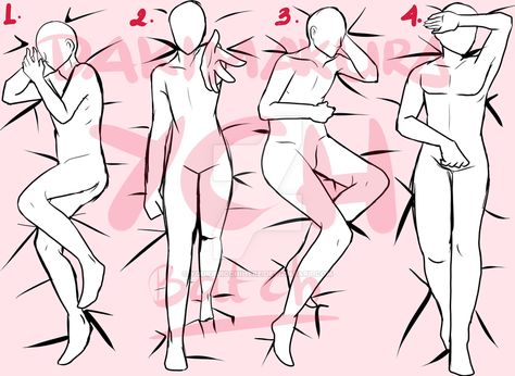 Pillow Reference, Anime Ych, Pillow Drawing, Seductive Pose, Drawing Body Poses, Body Reference Drawing, 캐릭터 드로잉, Poses References, Figure Drawing Reference