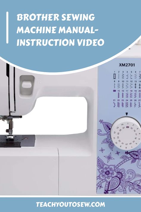 Brother Sewing Machine Manual- Instruction Video https://teachyoutosew.com/brother-sewing-machine-manual-instruction-video/ Brother Sewing Machine Tutorial, Brother Sewing Machine Models, Kids Sewing Machine, Straight Stitch Sewing, Brother Sewing Machine, Sewing Machine Instructions, Sewing Machine Manuals, Sewing Equipment, Brother Sewing Machines