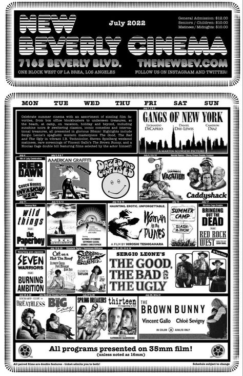 New Beverly Cinema July 2022 Schedule (Front) New Beverly Cinema, Gangs Of New York, Cinema Quotes, Sergio Leone, Day Lewis, Spaghetti Western, July 2022, Quotes, Quick Saves