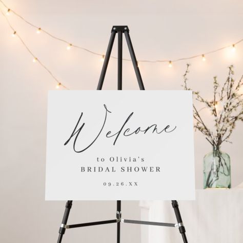 Bridal Shower Ideas Decorations | Zazzle Winter Boho Wedding, Heart Shaped Photo Collage, Spring Summer Wedding, Bohemian Baby, Boho Bridal Shower, Bridal Shower Welcome Sign, Shower Welcome Sign, Bridal Shower Signs, Baby Shower Welcome Sign