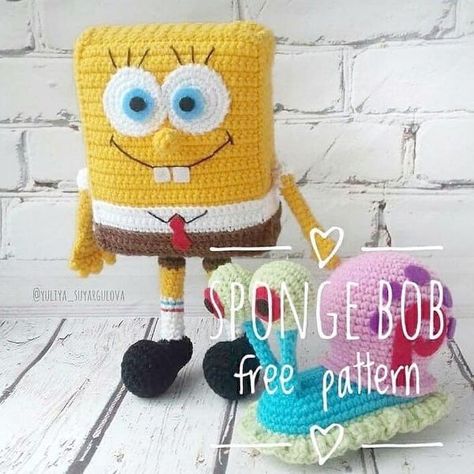 Crochet Project Free, Crochet Frog, Crochet Clutch, Crochet Amigurumi Free, Sponge Bob, Knitted Animals, Crochet Stitches Tutorial, Crochet Bear, Crochet Doll Pattern