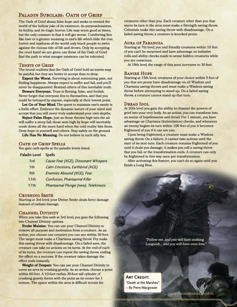 Paladin Subclass 5e, D&d Paladin, Subclass 5e, Subclasses 5e, Dnd Archetypes, Paladin Oath, Dnd Subclasses, Game Hooks, Homebrew Classes