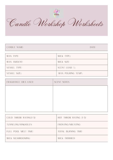 Do you have a candle business and want to bring it to the next level? Why not have Candle Workshops? They are a fun and interactive way to encourage safe candle practices and a brilliant evening creating personalized scents. After you have all of the materials for your classes, you want to make it memorable.  Having worksheets will allow your customers to look back on the first candle they made but also give them some tools to start up their own candle business as well. These Worksheets are edit Candle Business Plan Template, Candle Business Checklist, Candle Making Checklist, Candle Testing Sheet, How To Start A Candle Making Business, Candle Small Business, Diy Candle Business, Safe Candle, Business Model Template