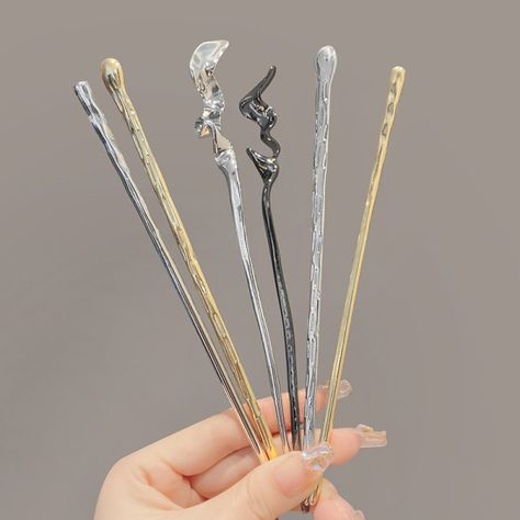 Chopsticks For Hair Accessories, Chinese Hair Sticks, Chinese Hair Pin, Moonstone Hair, Asian Hair Pin, Chinese Style Hair, Mha Dr, Hair Accessories Bun, Handwriting Examples