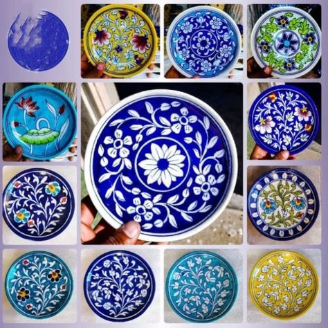 #craft #handmade #art #diy #crafts #design #crafting #love #craftbeer #artist #creative #handcrafted #homedecor #gift  #crafty #fashion #papercraft #handmadewithlove #artwork #jaipurbluepottery #bluepottery #tribesindia #jaipurblueartpottery Indian Pottery Designs, Jaipur Blue Pottery Design, Blue Pottery Designs Pattern, Multani Pottery, Grad Saree, Mugal Motif, Indian Artforms, Jaipur Pottery, Blue Pottery Jaipur