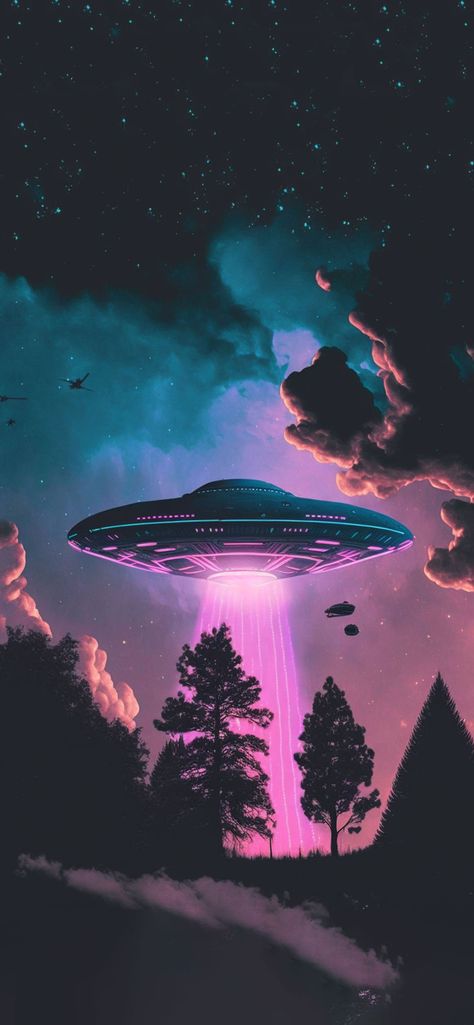 UFO Abduction Beam Aesthetic Wallpaper - UFO Wallpaper iPhone Abduction Aesthetic, Alien Wallpaper Iphone, Alien Aesthetic Wallpaper, Purple Space Aesthetic, Black 350z, Ufo Wallpaper, Ufo Aesthetic, Ufo Illustration, Alien Wallpaper