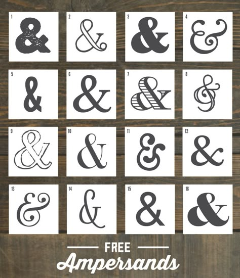 Free Ampersands | theanastasiaco.com Diy Labels, Doodle Fonts, Typography Love, Lettering Alphabet Fonts, Free Lettering, Favorite Fonts, Stenciling, Stencil Template, Tattoo Lettering