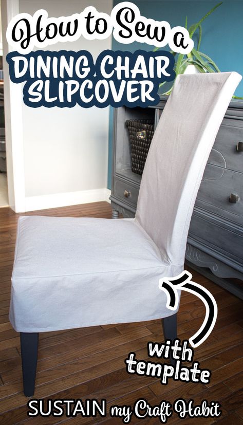 Dinning Room Chair Covers, Slipcovers For Dining Chairs, Parson Chair Covers, Dining Chair Covers Slipcovers, Aesthetic Knit, Parsons Chair Slipcovers, Diy Chair Covers, Dining Chair Makeover, Dining Chairs Diy