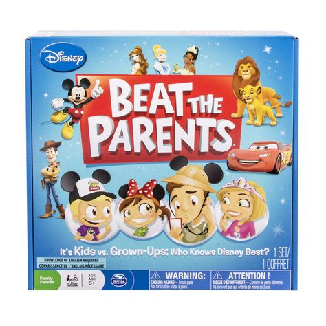 Spin Master Games Disney Beat the Parents Disney Questions, Disney Board Games, Parent Board, Best Family Board Games, Disney Games, Family Board Games, Disney Facts, Classic Board Games, Spin Master