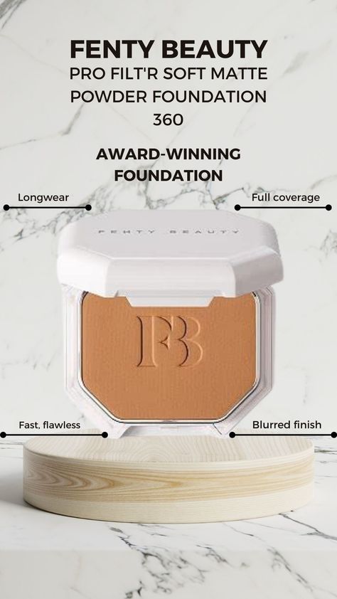 Fenty Beauty Powder Foundation, Fenty Beauty Powder, Rihanna Superbowl, Fenty Beauty Foundation, Shiny Skin, Full Coverage Foundation, Matte Powder, Matte Foundation, Fenty Beauty