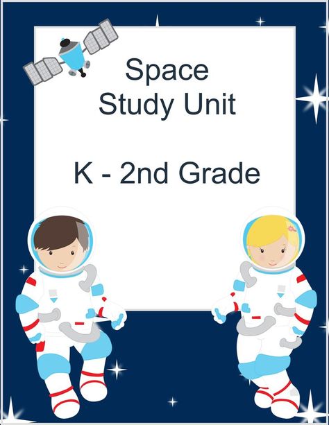 Space Unit Study for Kindergarten, first grade, and second grade. Solar System For Kindergarten, Space Unit Study, Solar System Unit, Space Activities For Kids, Kindergarten Units, Space Classroom, Free Homeschool Curriculum, Daycare Room, Space Unit