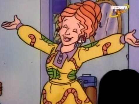 Dressed up as Miss Frizzle for Halloween this year! I copied this dress because it is from one of my favorite episodes, 1.6, where the class goes on a bug-filled adventure through a rotting log. Magic School Bus Aesthetic, Ms Frizzle Costume, Miss Frizzle, Ms Frizzle, Summer Teacher Outfits, Magic School Bus, Kids Tv Shows, Unsung Hero, Magic School