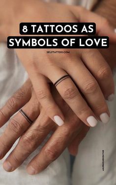 Couple Ring Tattoos Unique, Ring Couple Tattoos, Couple Meaningful Tattoos, Couple Tattoos Unique Meaningful Symbols, Tattoos That Represent Love, Tattoos That Symbolize Love, Love Symbol Tattoos Unique, Ring Tattoo Designs For Couples, Tattoo Ring Ideas