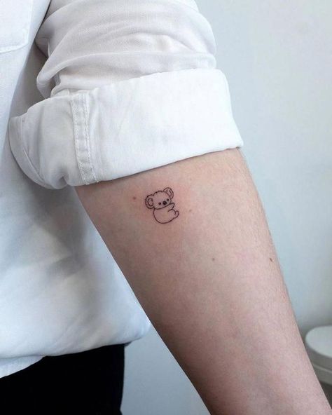 Koala Tattoo, Tato Minimal, Tattoo Placements, Tato Jari, Pola Tato, Tattoo Schrift, Bff Tattoos, Inspiration Tattoos, Tattoos Geometric