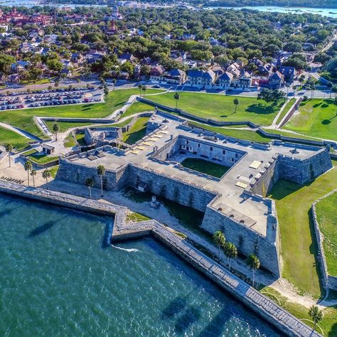 Travel Motorcycle, Saint Augustine Florida, St Augustine Florida, Saint Augustine, St Augustine, Old City, Ancient Cities, Historic Buildings, Aerial View