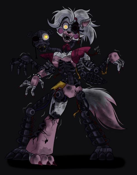 Fnaf Mangle Fanart, Fnaf Animatronic Oc, Glamrock Mangle, Glamrock Animatronics, Mangle Fanart, Fnaf Horror, Fnaf Mangle, Mangle Fnaf, Easy Dragon Drawings