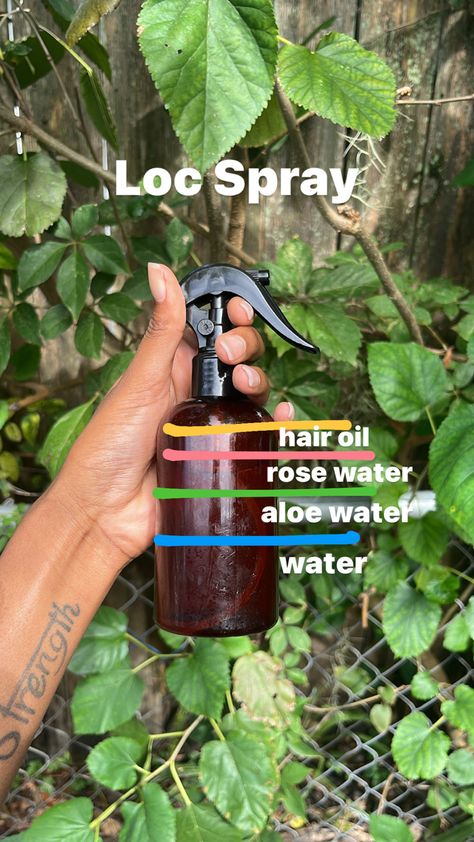 Hydrating Loc Spray, How To Do Your Own Locs, Marley Twist Over Locs Dreads, Loc Spray Recipe, Loc Oil Recipe, Locs Growth Tips, Loc Products Natural Hair Care, Loc Spray Diy, Hydrating Locs