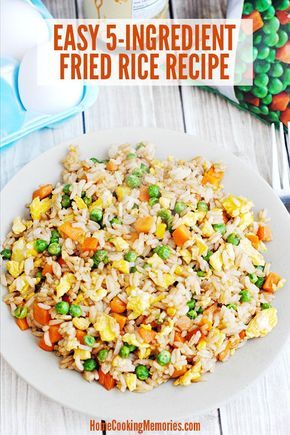 Veggie Fried Rice With Egg, Chicken Fried Rice With Egg, Peas And Carrots Recipe, Frozen Peas And Carrots, Waffle Ideas, Rice With Egg, Meatball Sandwiches, Fried Rice Recipe Easy, Fried Rice With Egg