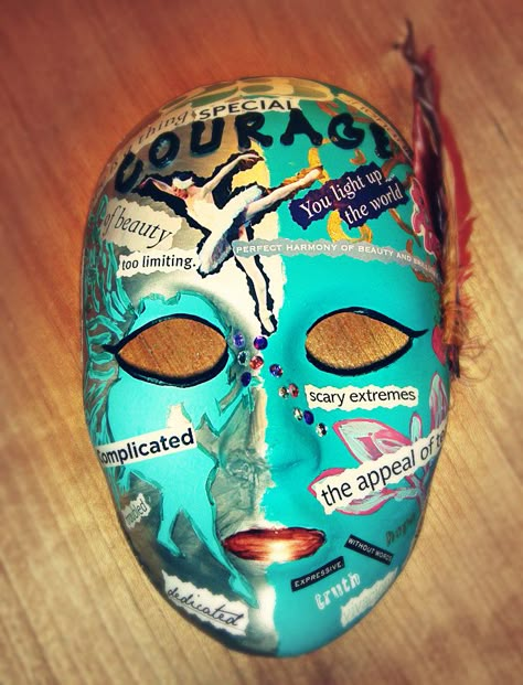 Mask ideas Inside Outside Mask Art Therapy, Art Therapy Mask Activity, Identity Mask Project, Personality Mask Project Psychology, Mask Art Therapy, Inside My Head Art, Mask Ideas Art, Art Masks Ideas, Emotion Mask