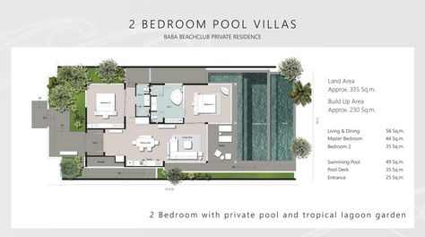 Singlex Elevation, Resort Villa Plan, Pool Villa Plan, Pool Villa Design, Villa Floorplan, Minimal Architecture House, Resort Layout, Villa Layout, Hotel Room Design Plan