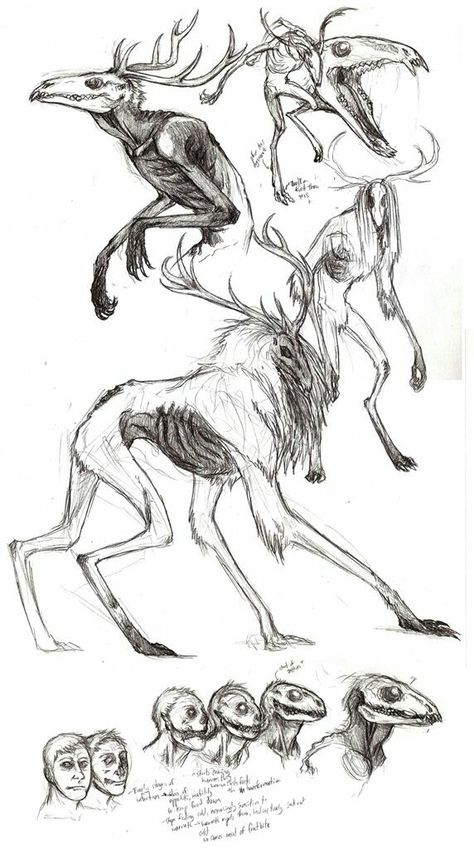 Creature Drawings, Mythological Creatures, Creepy Art, Monster Design, Creature Concept, Monster Art, Drawing Tips, Creature Design, Horror Art