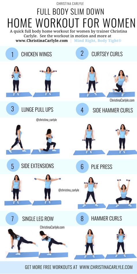 Fat burning home workout for women and beginners. This full body home workout will help you burn fat and get fit. This fat-burning workout is perfect for busy women and beginners. https://christinacarlyle.com/fat-burning-home-workout-women/ Fat Burning Home Workout, Quick Full Body, Beginner Workouts, Gym Antrenmanları, Full Body Workouts, Fitness Routines, Endurance Training, Body Workout At Home, Workout For Women