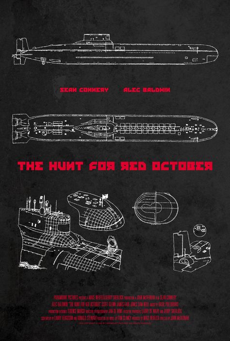 Poster for The Hunt for Red October by Scott Saslow. #thehuntforredoctober #johnmctiernan #seanconnery #alecbaldwin #scottglenn #samneill #jamesearljones #courtneybvance #stellanskarsgard #timcurry #90s #spy #action #thriller #coldwar #submarine #tomclancy #movieposter #graphicdesign #posterdesign #fanart #alternativefilmposter #alternativemovieposter #photoshop The Hunt For Red October, Hunt For Red October, Sam Neill, Stellan Skarsgård, Red October, Tim Curry, Tom Clancy, Alternative Movie Posters, Sean Connery