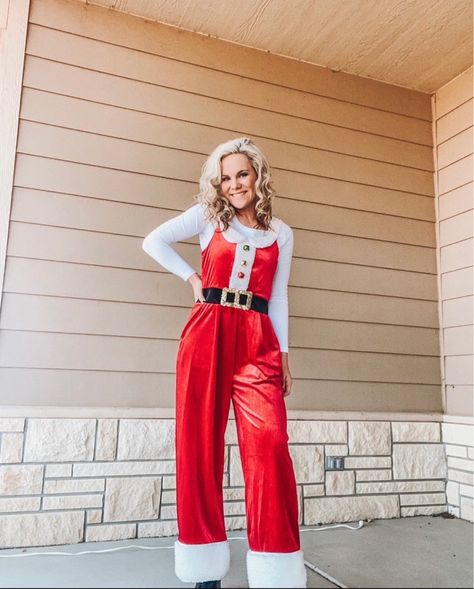 This is one of my favorite Christmas outfits and I got it at Walmart!!! #walmart #santajumpsuit #santaoutfit #christmastime Follow my shop @Bryn_Friend on the @shop.LTK app to shop this post and get my exclusive app-only content! #liketkit #LTKCyberweek #LTKHoliday #LTKSeasonal @shop.ltk https://liketk.it/3Vev9 Santa Outfits For Women Party, Santa Day At School Outfit, Women’s Santa Costume, Santa Inspired Outfit, Christmas Pub Crawl Outfit, Female Santa Outfit, Ugly Christmas Outfit Ideas, Colorful Christmas Outfit, Santa Bar Crawl Outfit