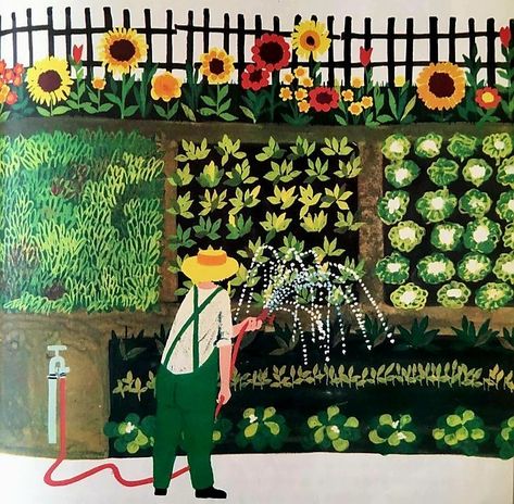 Narrative Illustration, Collage Inspiration, Garden Illustration, Garden Drawing, Childrens Books Illustrations, Interior Illustration, Children Books, Garden Painting, Spring Art