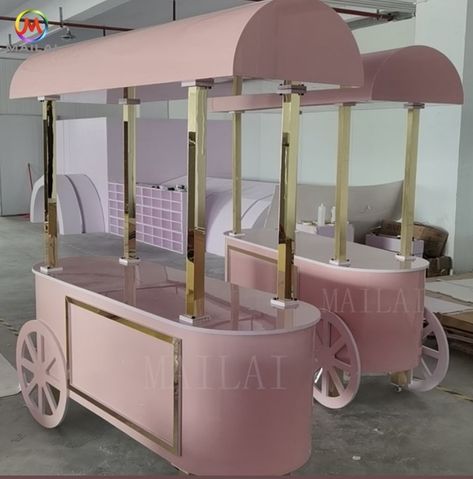 Snack Bar Cart Ideas, Candy Bar Cart, Cookie Cart, Champagne Cart, Pink 2024, Party Rental Ideas, Elegant Party Decorations, Snack Cart, Baby Shower Candy Bar