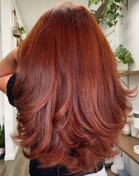 Vibrant Copper Red Hair Color Cooper Red Hair, Red Copper Hair, Birthday Hairstyle, Copper Blonde Hair Color, Bday Hair, Copper Hair Dark, Red Copper Hair Color, Mahogany Hair, Hair Color Mahogany