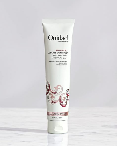 OUIDAD Advanced Climate Control Featherlight Styling Cream, 5.7 Fl Oz Ouidad Products, Curly Hair Tools, Curly Hair Cream, Curl Routine, Kalogeras Sisters, Enhance Natural Curls, Unruly Hair, Defined Curls, Curly Hair Routine