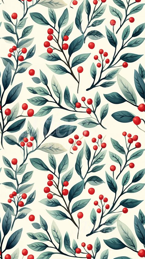 Christmas Holly and Berries Seamless Pattern, Christmas Digital Paper, Christmas Digital Background, Christmas Paper Digital, Winter Berries - Etsy Philippines Christmas Design Background, Christmas Floral Background, Winter Floral Background, Winter Pattern Design, Winter Floral Pattern, Seamless Christmas Pattern, Christmas Wallpaper Aesthetic Desktop, Christmas Floral Illustration, Christmas Surface Pattern