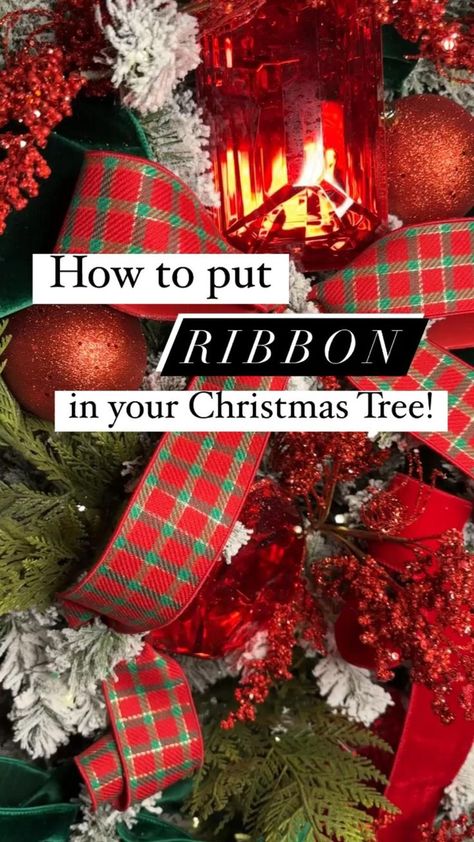 Christmas Tree Decorations Ribbon, Christmas Bows Diy, Make Bows, Diy Christmas Tree Topper, Christmas Homescreen, Christmas Tree Decorating Themes, Christmas Tree Bows, Christmas Tree Decorations Diy, Red Jewel