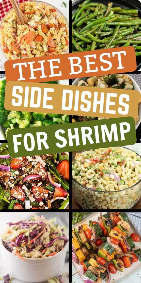 Make the Best Side Dishes for Shrimp with little effort. From comfort food to healthy options, there is something for everyone to enjoy. Check out 31 amazing and easy side dish recipes that the entire family will love. #eatingonadime #shrimpsides #sidedishes #shrimp Side Dishes For Shrimp, Shrimp Side Dish, Shrimp Pasta Dishes, Best Coleslaw Recipe, Rice Side Dish Recipes, Side Salad Recipes, Salads To Go, Pasta Side Dishes, Shrimp And Broccoli