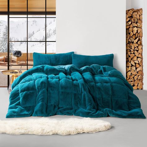 PRICES MAY VARY. Size: Oversized King Comforter - 112"W x 98"L (Shams Sold Separate) Material: 800GSM Chunky Bunny Thick, Luxurious Plush in Real Teal Reverse Material: Bare Bottom - Super Soft Microfiber infused with Spandex - Designed for Sleeping Naked Construction: 280GSM Inner Polyester Fill for a Cozy Comfort Care Instructions: Machine Washable - Gentle Cycle / Cold Wash. Hang dry if possible, or use a low heat / no heat setting Inspired by bunnies that know how to do yoga??! Not exactly, Chunky Bunny, Bunny Yoga, Oversized King Comforter, Dorm Comforters, Oversized Comforter, Teal Bedding, Linen Comforter, College Bedding, Goat Yoga