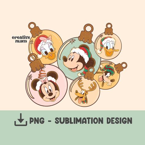 Disney Christmas Png, Minnie Mouse Ornaments, Subliminal Design, Vintage Disney Christmas, Disneyland Ideas, Mouse Ornaments, Mickey Mouse Ornaments, Mouse Png, Disneyland Christmas