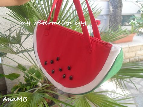 Watermelon Purse, Watermelon Bag, Watermelon Slice, Watermelon Slices, Pirate Hats, Craft Bags, Carpe Diem, Sewing Bag, Diy Bag