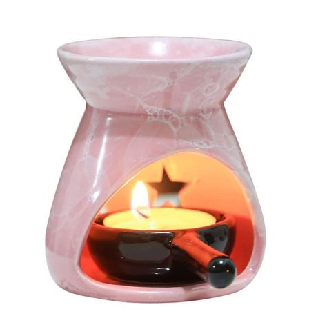 PRICES MAY VARY. Oil Burner：The tealight oil burner is made of ceramic for wax melt and essential oil. Its contemporary look makes it a prefect present. Product Details：Ceramic Essential Oil Burner x 1, Candle Holder x 1. Bowl Capacity:30ml,Candles and fragrance oils not included. Shallow bowl at the top of each candle holder is designed to hold home fragrance oil to be heated by the candle below Large opening in the back allows you to place a tea light candle inside and light it whenever you wi Decorative Diffuser, Oil Furnace, Ceramic Oil Burner, Essential Oil Burner, Small Candle Holders, Moon Pattern, Glaze Ceramics, Pink Ceramic, Small Candles