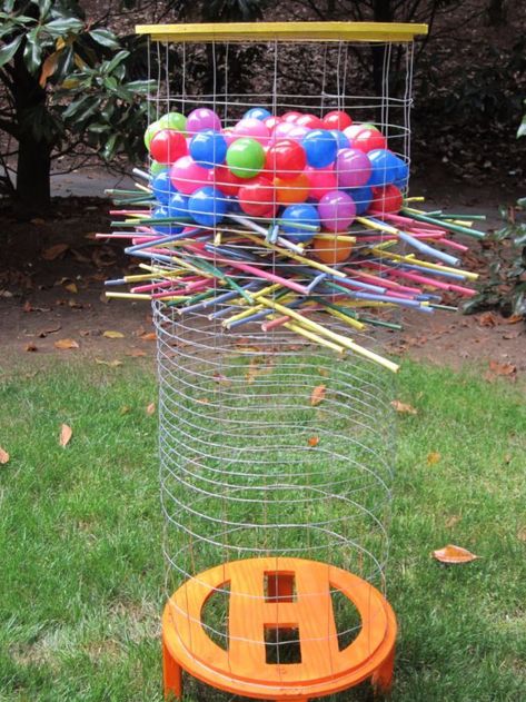 Giant DIY Kerplunk Pictures, Photos, and Images for Facebook, Tumblr, Pinterest, and Twitter Diy Yard Games, Outside Games, Diy Entertainment, Fun Outdoor Games, Diy Lawn, Outdoor Play Area, Games For Adults, Garden Games, Yard Games