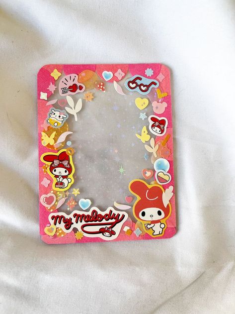 My Melody Toploader, Sanrio Toploader, My Melody Theme, Pc Decoration, Toploader Deco, Holographic Film, Kpop Photocard, Holographic Glitter, My Melody