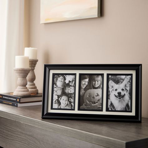 "Get the 3 Opening 4\" x 6\" Collage Frame, Expressions™ by Studio Décor® at Michaels. This stained wood 3 opening frame by Studio Décor is perfect for your wall or tabletop décor. Frame together three photos of your family or friends to display on a table on desk. This stained wood 3 opening frame by Studio Décor is perfect for your wall or tabletop décor. Frame together three photos of your family or friends to display on a table on desk. Details: Available in multiple colors White mat with bl Alumni Homecoming, Kids Picture Frames, Frame Desk, Collage Frame, Frame Ideas, Collage Picture Frames, Portrait Pictures, Stained Wood, Collage Frames