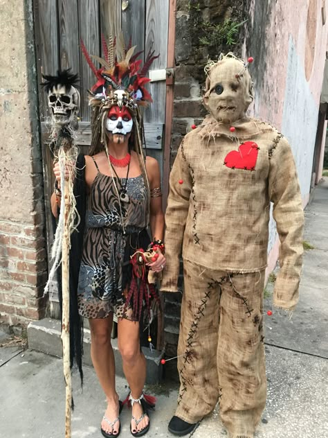 Voodoo Skeleton Costume, Women’s Voodoo Costume, Vodoo Costumes Couple, Witch Doctor And Voodoo Doll Costume, Voodoo Dolls Costume, Voodoo Doll Costume Men, Couples Voodoo Costume, Voodoo Couple Costume, Voodoo Priestess Costume Diy