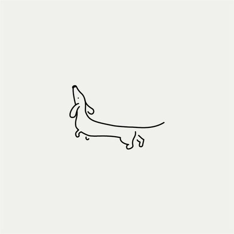 Daschund Tattoo, Arte Dachshund, Tatoo Dog, Dachshund Tattoo, Pola Macrame, Illustration Dog, Dog Small, Drawing Dog, Grooming Shop