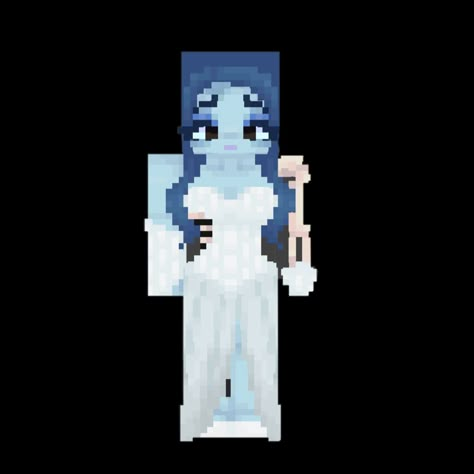 Corpse Bride Pixel Art, Minecraft Graph, Minecraft Cute Skins, Minecraft Yandere, Pixel Art Building, Kawaii Minecraft, Minecraft Base Ideas, Minecraft Skins Female, Cute Minecraft Skins