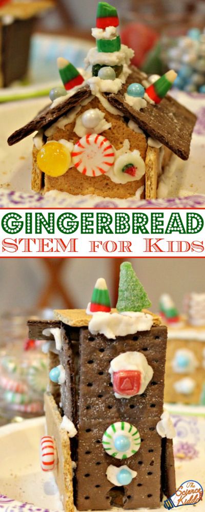 Simple Gingerbread House, Graham Cracker Gingerbread, Gingerbread House Icing, Graham Cracker House, Easy Gingerbread House, Graham Cracker Gingerbread House, Stem Christmas, Gingerbread Unit, Cracker House