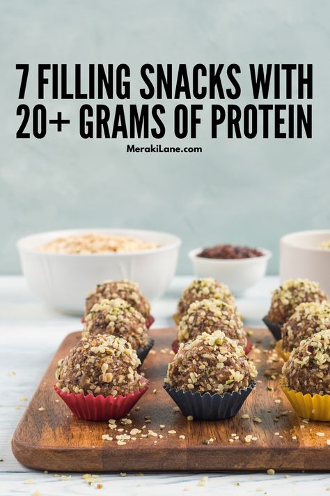 7 Snacks with 20+ Grams of Protein to Keep You Satiated Lean Protein Snacks, High Protein Low Fat Snacks, Protein Snacks Low Carb, High Protein Snacks On The Go, Protein Snack Recipes, Low Calorie High Protein Snacks, Good Protein Snacks, High Protein Snack Recipes, Protein Snacks Recipes