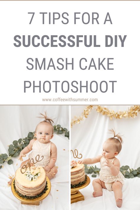 How To Take Your Own Cake Smash Photos, Boho Floral Cake Smash, Smash Cake Diy Photo Shoot, Simple Cake Smash Cakes, Cake Smash Cake Recipe, Smash Cake Girl 1st Birthday Ideas, Diy Baby Smash Cake, 1st Birthday Girl Cake Smash, At Home Smash Cake Photo Shoot