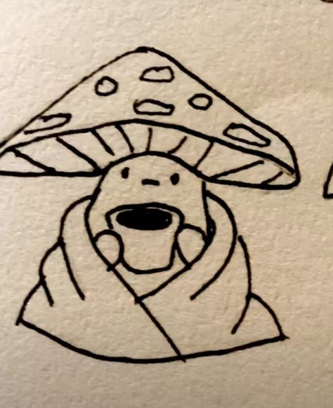 Aesthetic Mushroom Drawing, Aesthetic Mushrooms, Mark Crilley, Aesthetic Mushroom, Sketch It, Mushroom Drawing, Speed Drawing, Drawing Easy, Drawing Challenge